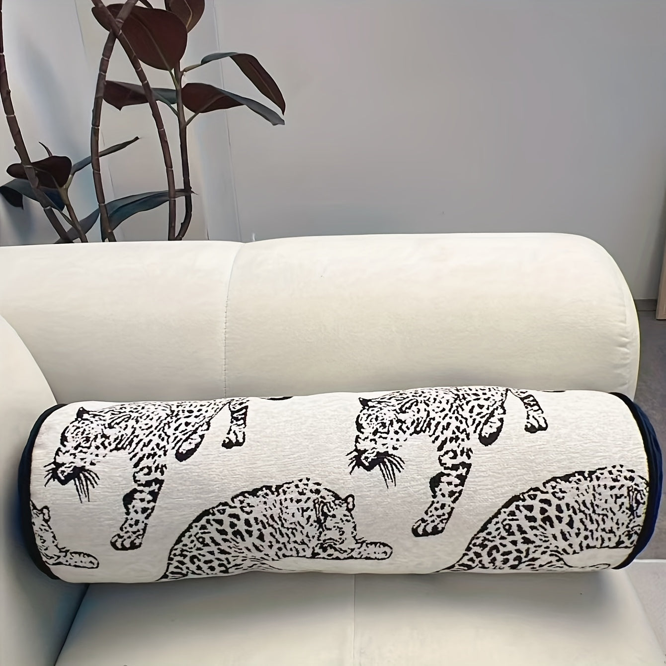 [Chenille Core Throw Pillow] 1pc Chenille Core Throw Pillow Sofa Pillow Long Backrest Pillow Bed Lumbar Pillow for Living Room, Bedroom, Sofa, Etc