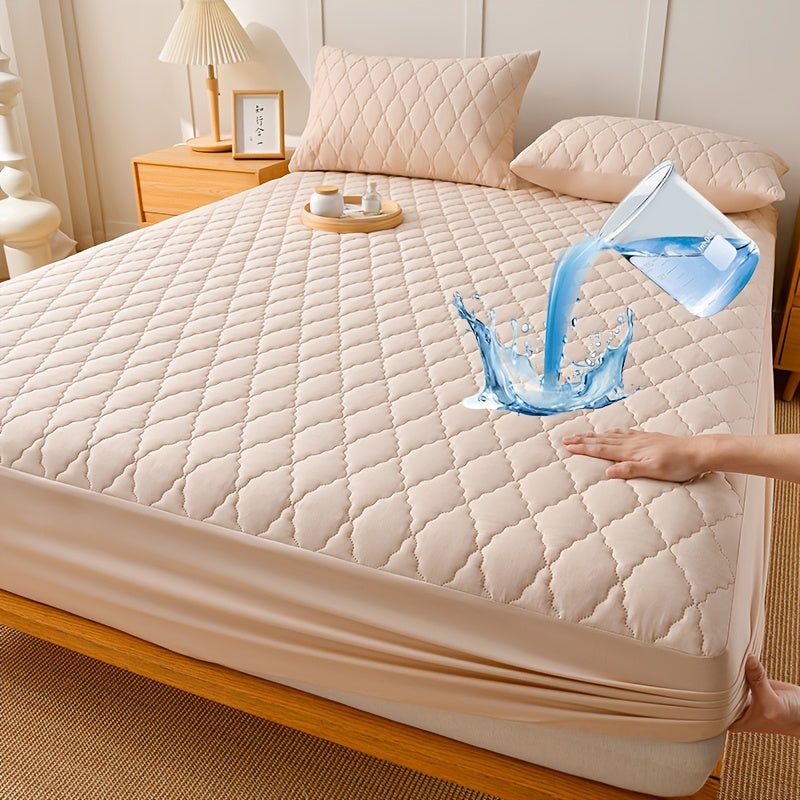 1pc Guaranteed High Quality Fitted Sheet Mattress Protector: Deep Pocket, Heavy Duty, Silent Comfort (Machine Washable)