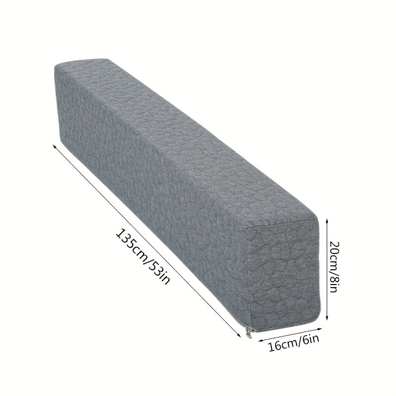 Adjustable Bed Wedge Pillow - High-Density Grey Headboard Cushion, Bed Gap Filler for Single/Double/King/Queen Beds, Machine Washable , Soft Padding for Mattress & Headboard (No Tools Needed, Bed Back Rests, Back Rest Bed Pillow, Bed Pillow For