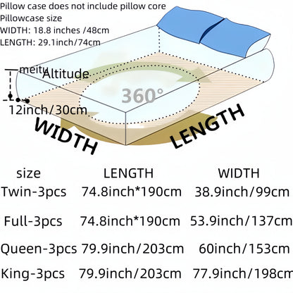 3pcs- Fitted Sheet Floral Cartoon Mattress Protective Cover, Pillowcase Deluxe Mounting Bed Sheets for Urine Control And, Non-Slip Bedding > Mattress Covers And Covers > Mattress Covers