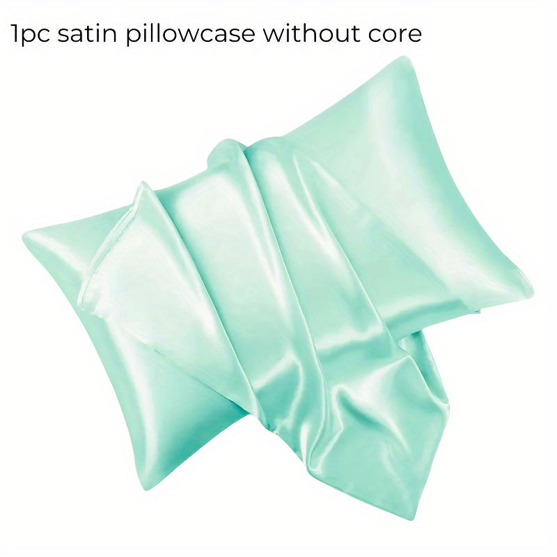1pc Home Comfort Satin Pillowcase - Envelope Closure - Soft and Skin-Friendly