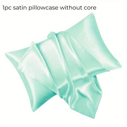 1pc Home Comfort Satin Pillowcase - Envelope Closure - Soft and Skin-Friendly
