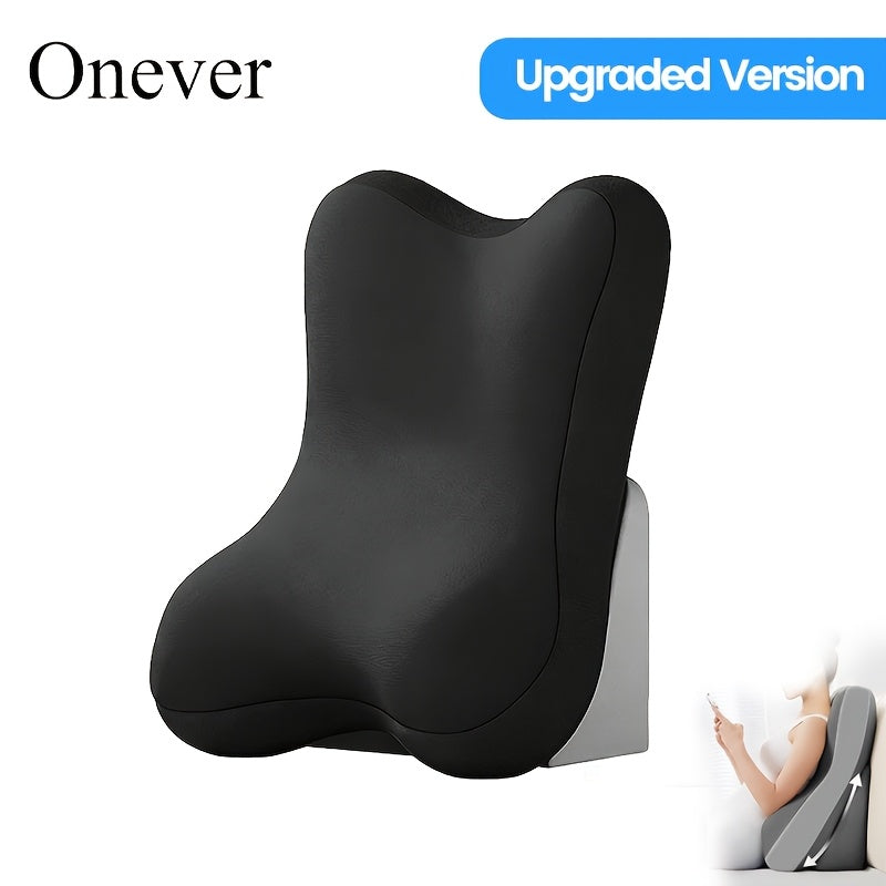 Reading Pillow for Sitting Up in Bed, Ergonomic Back Support Pillow with Memory Foam Lumbar Support, Adjustable 2-Piece Split Design Bed Rest Cushion, Non-Slip Comfortable Backrest for Watching TV, Gaming, Working, Nursing