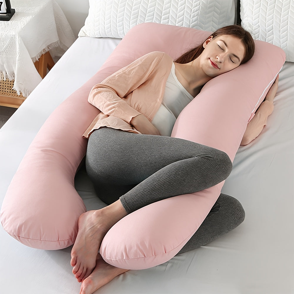 Wndy'S Dream Summer Cool Pregnancy Pillow, Cooling Velvet Body Pillow, 43.31inch 1950G Ergonomic Support, Skin-Friendly Sweat-Free Fabric, Washable Cover, Full Body Support for Pregnant Women