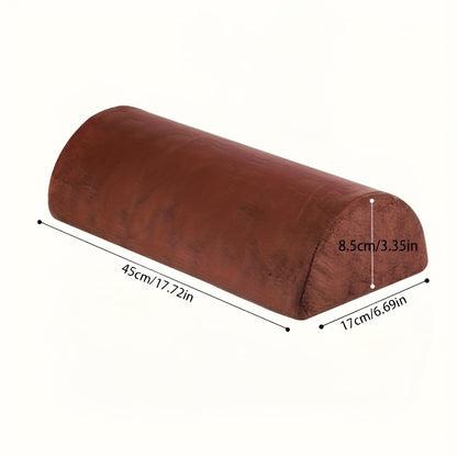 1pc Half Moon Pillow, Leg, Knee, Back of Neck, and Lumbar Support Pillow, Suitable for Back or Side Sleepers, Semi-Rolled Round Pillow, Comfort for Ankles and Feet, Head, Neck, Spine, and Hips