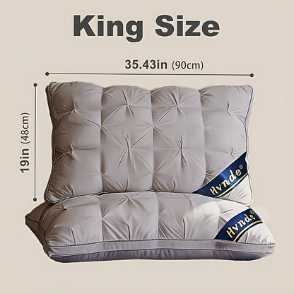 2pcs Luxury 5-Star Hotel Quality Pillows, Deep Sleep Neck Support, Non-Collapse High Pillow Core for All Seasons, Hypoallergenic Polyester Cover, Modern Pillow Design|Soft Texture Finish, Pillows for Sleeping, Cooling Pillows, Neck Pillow, Gift