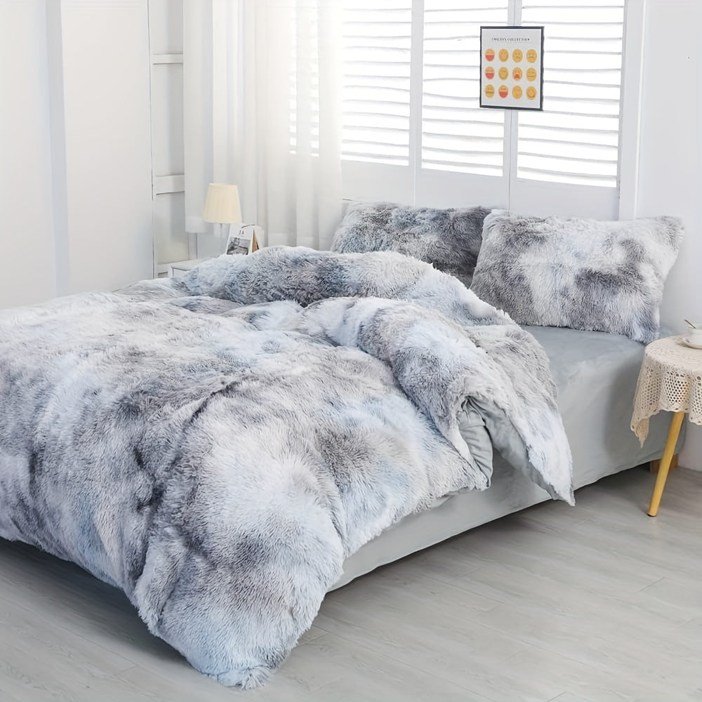 Luxurious Ultra-Soft Crystal Velvet Comforter - Thick, Plush Fiber Fill for All Seasons, Machine Washable