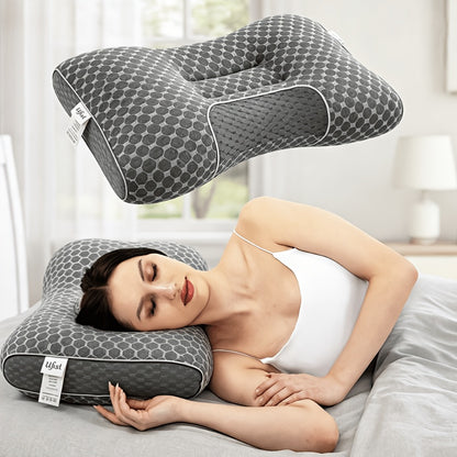 2-Pack Premium All-Season Neck Support Pillows, Breathable Sweat-Resistant Fabric, Ergonomic Contour for Side And Back Sleepers, Durable Non-Sag Core, Ideal for Bedroom, Living Room And Bedding Use