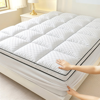 Mattress Topper, Pillow Top Mattress Cover Quilted Fitted Mattress Protector Top Stretches Up 8-21" Deep Pocket Cooling 1000GSM