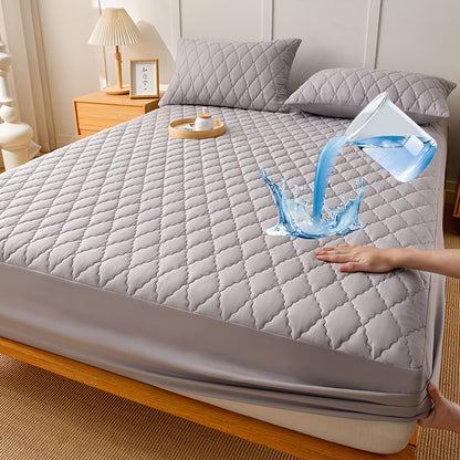 1pc Guaranteed High Quality Fitted Sheet Mattress Protector: Deep Pocket, Heavy Duty, Silent Comfort (Machine Washable)