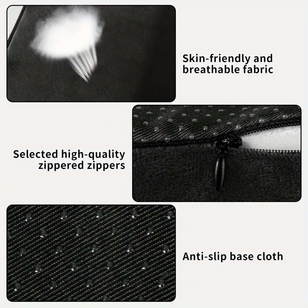 Eyelash Extension Pillow - Eyelash Pillow, Neck and Back Support, Ergonomic Eyelash Bed Pillow, Super-soft Velour Pillowcase, Pockets on Both Sides
