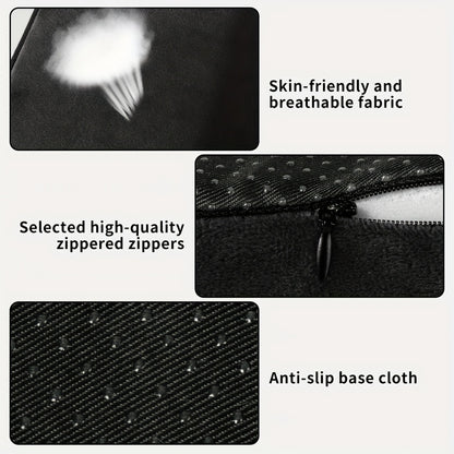 Eyelash Extension Pillow - Eyelash Pillow, Neck and Back Support, Ergonomic Eyelash Bed Pillow, Super-soft Velour Pillowcase, Pockets on Both Sides
