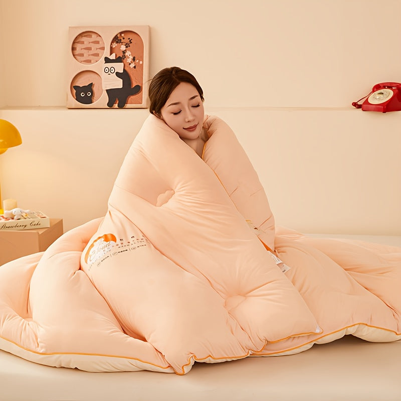 This Ultra-Soft And Fluffy Warm Quilt for Autumn And Winter Features a Cute Cat Pattern. It'S Beneficial for Sleep And Filled with Ultra-Fine Microfiber, Suitable for Bedrooms, Guest Rooms, Dormitories, And Outdoor Camping