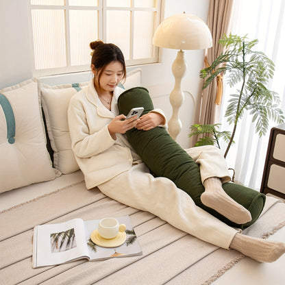 Mumu 1pc Cylindrical Long Pillow, Home Decor Sofa Seat Lumbar Support Soft Bed Headrest Throw Pillow, Machine Washable