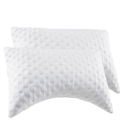 Pillows Set Of 2 - Hotel Luxury Bed Pillows for Sleeping 2 Pack, Supportive Breathable Down Alternative Gusseted Pillow for Side Stomach Or Back Sleepers
