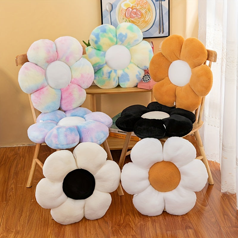 1pc Cozy Flower-Shaped Plush Pillow - Hypoallergenic, Allergy-Friendly Sofa &  Seat Cushion in Pastel Tie-Dye | Ideal for Home Decor, Birthday, Easter &  Gifts |,  Clean Only, Throw Pillows for Couch for Halloween and Christmas