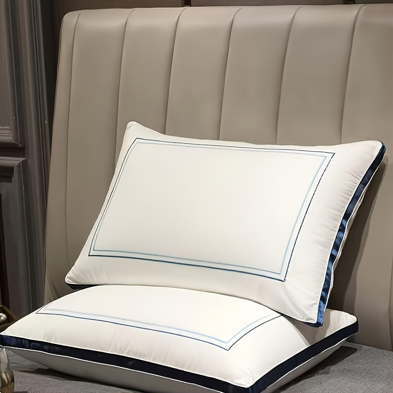 Luxury Hotel-grade 3D Microfiber Filling, Perfect for Side And Back Sleepers! 2 Ultra-soft Neck Support Pillows for Deep Sleep, Breathable Fabric Premium Pillow Core Home Decor