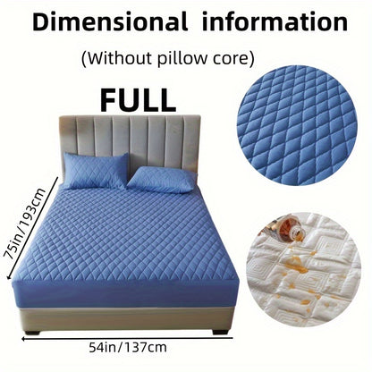 2/3pcs Two-Piece/Three-Piece Multi-Color Waterproof Fitted Sheet Set Waterproof Mattress Protector Fitted Sheet and Pillowcase Set Anti-slip Full Cover Protection Cover