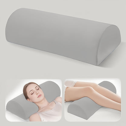 1pc Half Moon Pillow, Leg, Knee, Back of Neck, and Lumbar Support Pillow, Suitable for Back or Side Sleepers, Semi-Rolled Round Pillow, Comfort for Ankles and Feet, Head, Neck, Spine, and Hips
