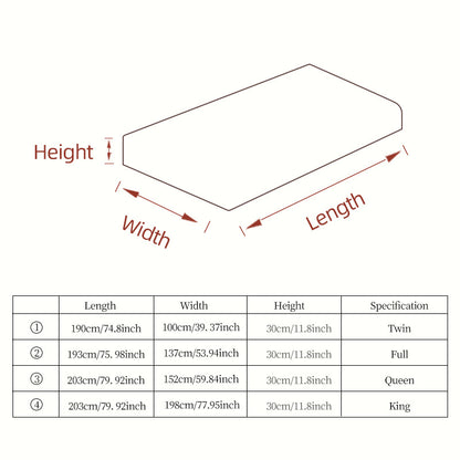 1pc Soft Fitted Sheet, Deep Pocket Mattress Cover, Ultra-Soft Breathable Noiseless Non-Slip Thin Mattress Protector, Machine Washable for 6-11" Mattress (Twin/Full/Queen/King)