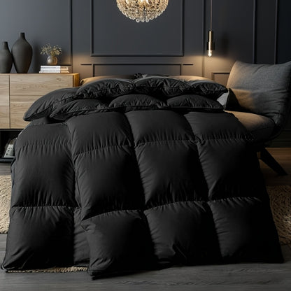 Premium Goose Down Comforter- All Season Duvet Insert - Luxurious Fluffy Hotel Style Bedding Comforter Ultra Soft 100% Cotton Cover with 8 Durable Corner Tabs Enjoy A Comfortable Touch Like Clouds Premium Baffle Box And Exquisite Double Stitching