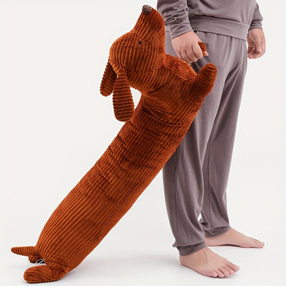 Soft And Durable Plush Pillow Shaped Like a Dachshund Dog, Perfect for Home Decor And As a Gift for Children, Measuring 47 Inches