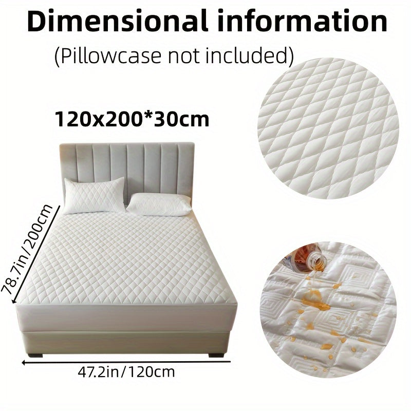2/3pcs Two-Piece/Three-Piece Multi-Color Waterproof Fitted Sheet Set Waterproof Mattress Protector Fitted Sheet and Pillowcase Set Anti-slip Full Cover Protection Cover