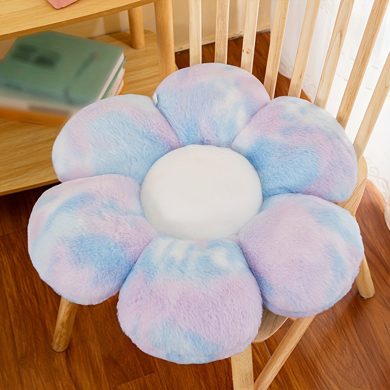 1pc Cozy Flower-Shaped Plush Pillow - Hypoallergenic, Allergy-Friendly Sofa &  Seat Cushion in Pastel Tie-Dye | Ideal for Home Decor, Birthday, Easter &  Gifts |,  Clean Only, Throw Pillows for Couch for Halloween and Christmas