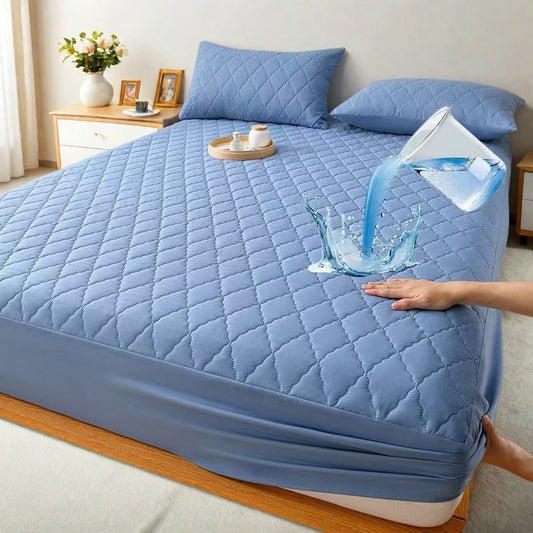 1pc Guaranteed High Quality Fitted Sheet Mattress Protector: Deep Pocket, Heavy Duty, Silent Comfort (Machine Washable)