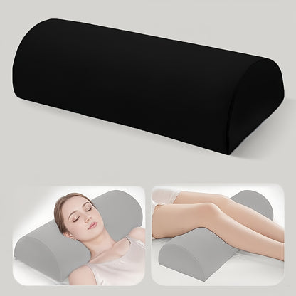 1pc Half Moon Pillow, Leg, Knee, Back of Neck, and Lumbar Support Pillow, Suitable for Back or Side Sleepers, Semi-Rolled Round Pillow, Comfort for Ankles and Feet, Head, Neck, Spine, and Hips