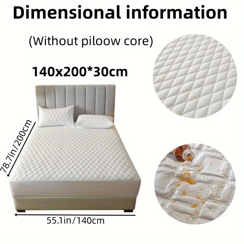 2/3pcs Two-Piece/Three-Piece Multi-Color Waterproof Fitted Sheet Set Waterproof Mattress Protector Fitted Sheet and Pillowcase Set Anti-slip Full Cover Protection Cover