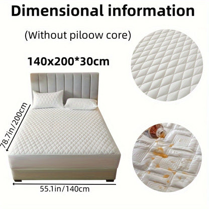 2/3pcs Two-Piece/Three-Piece Multi-Color Waterproof Fitted Sheet Set Waterproof Mattress Protector Fitted Sheet and Pillowcase Set Anti-slip Full Cover Protection Cover