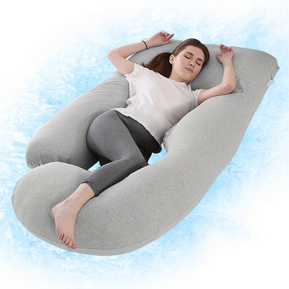 Pregnancy Pillow J Shaped Full Body Pillow with Velvet Cover, 60 Inches Maternity Pillow for Pregnant Women Back, Legs And Belly Support, As Halloween, Chrismas Gift
