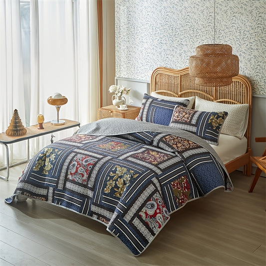 3pcs Luxury American Bedspread Set Ultra Soft Quilt, Moisture Wicking, Breathable, Hypoallergenic Double Sided Quilted Bed Cover Easy Care, Durable, Stylish And Convenient Bedding, Perfect for Bedroom, Living Room, Hotel