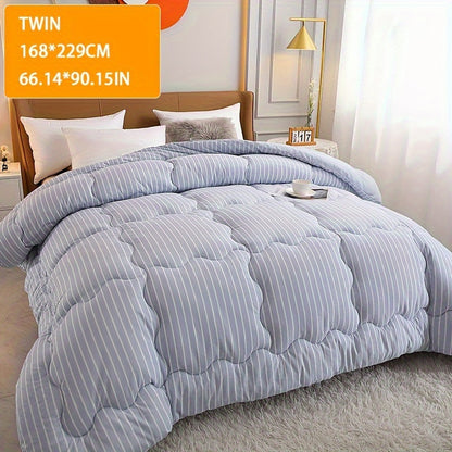 1pc of Quilt, 100% Polyester Quilted Winter Blanket, Certified by OEKO-TEX 100, Machine Washable, Designed with Corner Loops for Easy Installation And Securing of The Duvet Cover, Filled with High-Elasticity Material for Warmth And Insulation