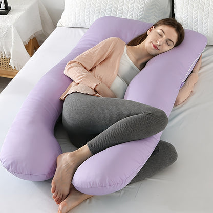 Wndy'S Dream Summer Cool Pregnancy Pillow, Cooling Velvet Body Pillow, 43.31inch 1950G Ergonomic Support, Skin-Friendly Sweat-Free Fabric, Washable Cover, Full Body Support for Pregnant Women