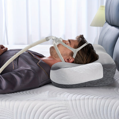CPAP Pillow for Side Sleeping, Contour Bed Pillow for Side, Back And Stomach Sleepers, Ergonomic Pillow for CPAP Users