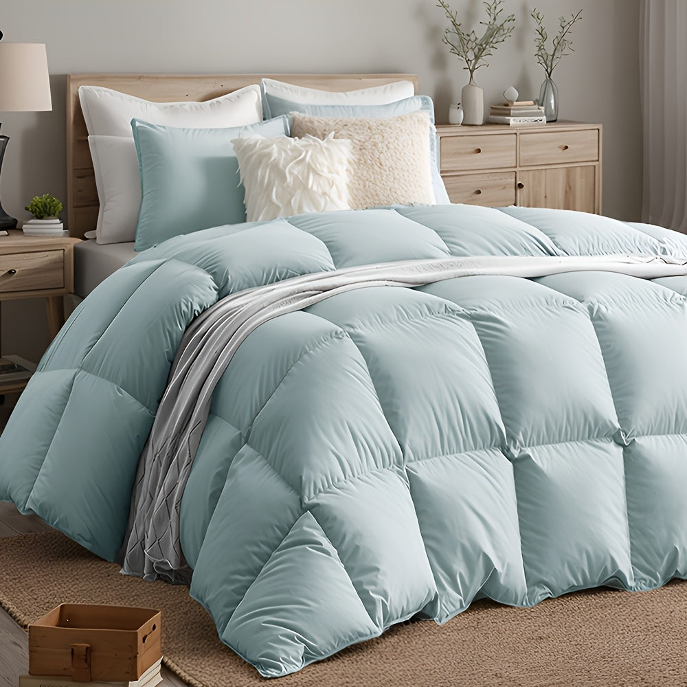 All-season Luxury Goose Down Comforter, Super Soft 700 Fluff, Breathable And Warm Hotel Fluffy, No Fluff