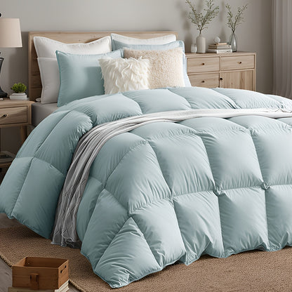 All-season Luxury Goose Down Comforter, Super Soft 700 Fluff, Breathable And Warm Hotel Fluffy, No Fluff