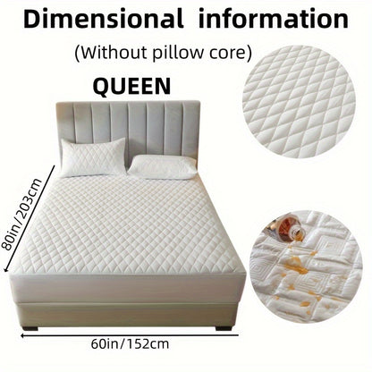 2/3pcs Two-Piece/Three-Piece Multi-Color Waterproof Fitted Sheet Set Waterproof Mattress Protector Fitted Sheet and Pillowcase Set Anti-slip Full Cover Protection Cover