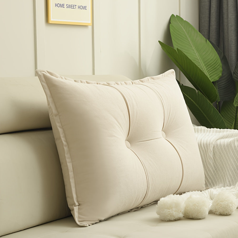 Versatile Large Cushion for Sofa & Bed - Waist Support Cushion, Removable & Washable Cover, Polyester Fill - Perfect for Home Decor