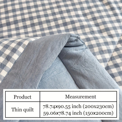 [Soft Skin-Friendly] Soft Skin-Friendly Summer Breeze Quilt | Space Theme, Microfiber Filling, Machine Washable, Lightweight, All-Season, Thin, Plaid Design - Single Piece, No Pillowcase and Bedsheet, Perfect for Warm Weather