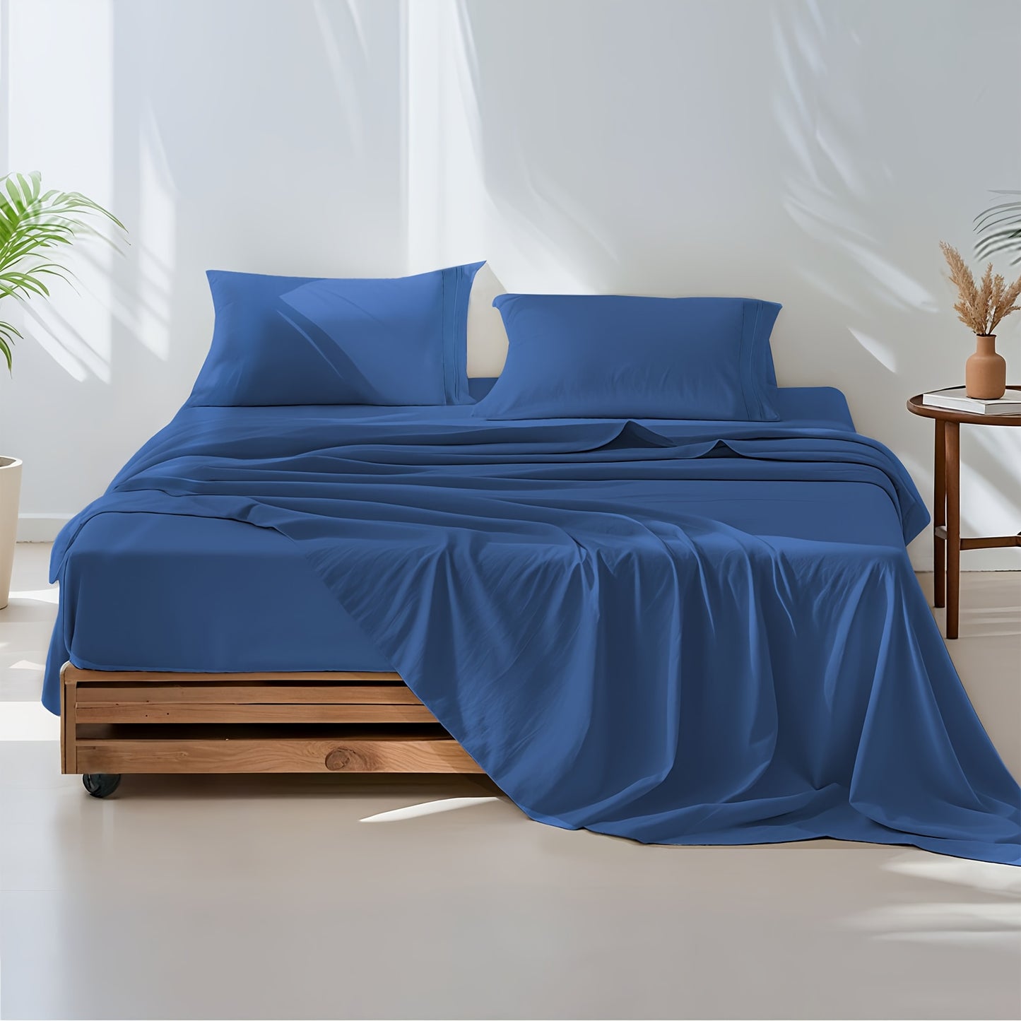 ClevaHome Light Luxury Breathable Sheet Set - 3/4pcs Deep Pockets Cooling Soft Bedding, Fade-Resistant Deep Pockets, All-Season Comfort, Ideal for Dorms, Guest Rooms Everyday Use Twin Full Queen King Sheet