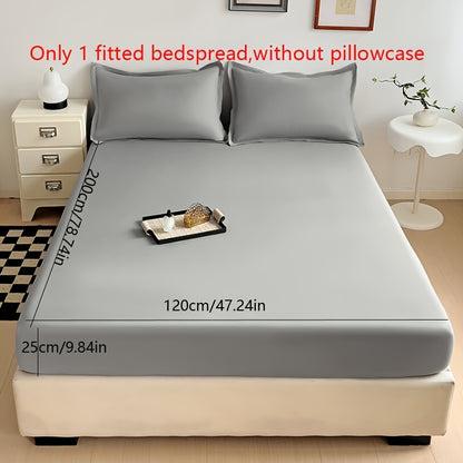Solid Color Fitted Sheet, Soft, Skin-Friendly, and Breathable Bedding, Washable, Suitable for All Seasons, Hotel Mattress Protector. One Single Fitted Sheet, Pillowcases Not Included. Microfiber Brushed Finish Bed Sheet in Dark Blue