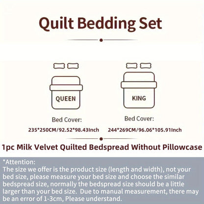 1pc Princess Lace Quilted Bedspread - All-Season Soft Breathable Bed Cover with Ruffled Edges, Machine Washable Contemporary Bedding for Room, Dorm & Guest Room, Luxury Comforter Cover (No Pillowcase)