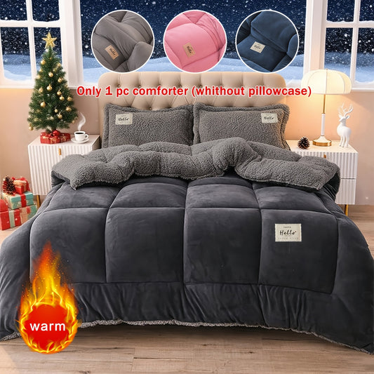[Milk Velvet Single-Layer] AB Version Thickened Milk Velvet Quilt - Warm, Comfortable, Skin-Friendly Single-Layer