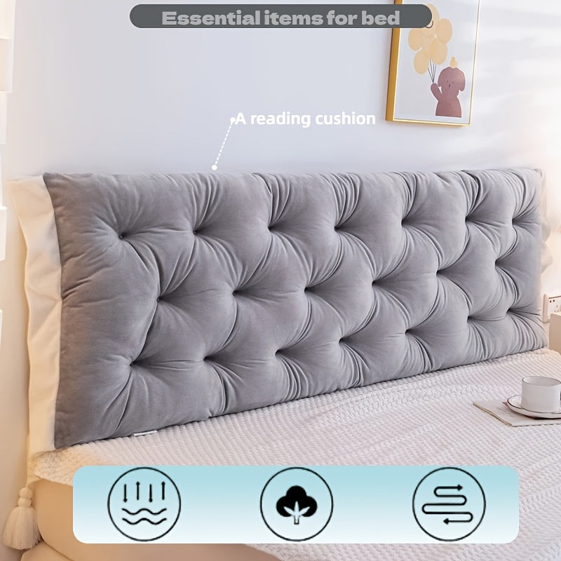 (All Seasons) Fresh Brushed No-Wash Double Backrest, Easy Reading Pillow - Ergonomic Neck And Back Support, Comfortable Reading Nook Essential, Relieves Neck And Back Fatigue, Lightweight Backrest, Suitable for Bed/Chair/Bay Window