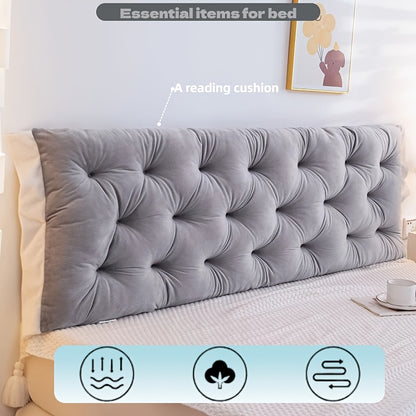 (All Seasons) Fresh Brushed No-Wash Double Backrest, Easy Reading Pillow - Ergonomic Neck And Back Support, Comfortable Reading Nook Essential, Relieves Neck And Back Fatigue, Lightweight Backrest, Suitable for Bed/Chair/Bay Window