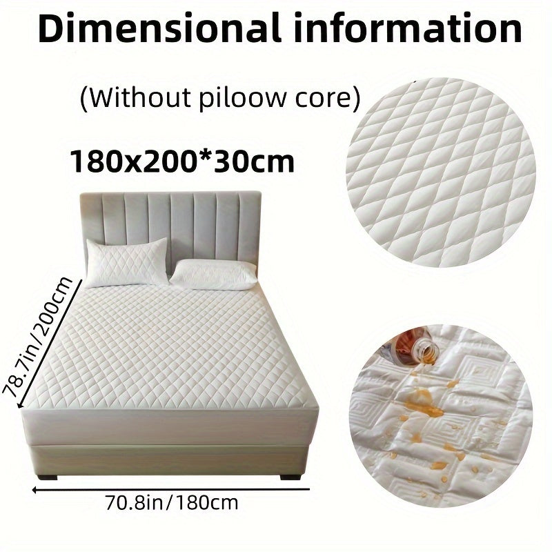 2/3pcs Two-Piece/Three-Piece Multi-Color Waterproof Fitted Sheet Set Waterproof Mattress Protector Fitted Sheet and Pillowcase Set Anti-slip Full Cover Protection Cover