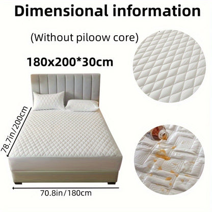 2/3pcs Two-Piece/Three-Piece Multi-Color Waterproof Fitted Sheet Set Waterproof Mattress Protector Fitted Sheet and Pillowcase Set Anti-slip Full Cover Protection Cover